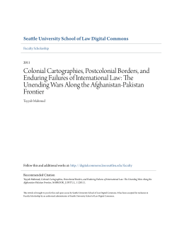 Colonial Cartographies, Postcolonial Borders, and Enduring