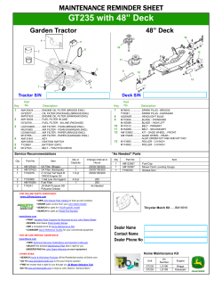 GT235 with 48&rdquo; Deck - JDParts