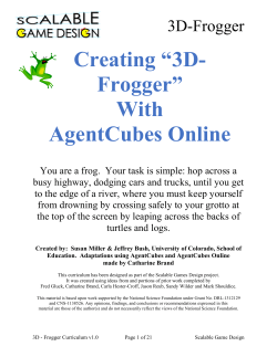Creating &ldquo;3D- Frogger&rdquo; With AgentCubes Online