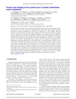 Proton core imaging of the nuclear burn in inertial confinement