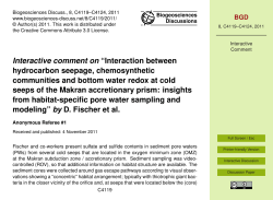 Interactive comment on &ldquo;Interaction between hydrocarbon seepage