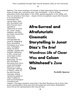 AfroSurreal and Afrofuturistic Cinematic Storytelling in Junot D&iacute;az`s