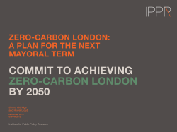 COMMIT TO ACHIEVING ZERO-CARBON LONDON BY 2050