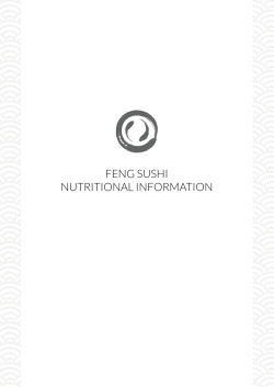 Feng SuShi nutritional inFormation