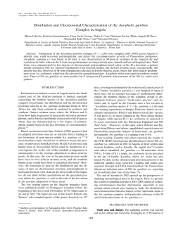 Distribution and Chromosomal Characterization of the Anopheles