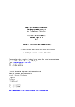 Does Darwin Belong in Business? The Danger and Comfort of the