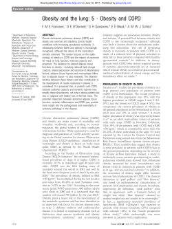 Obesity and the lung: 5 ? Obesity and COPD