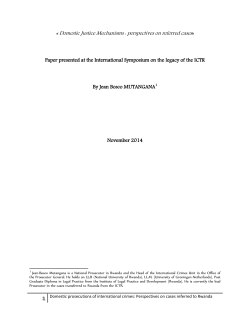 Domestic Justice Mechanisms : perspectives on referred cases