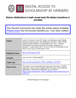 Barium distributions in teeth reveal early life dietary transitions in
