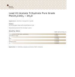 Lead (II) Acetate
