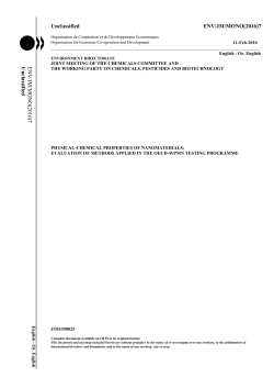 Evaluation of methods applied in the OECD-WPMN
