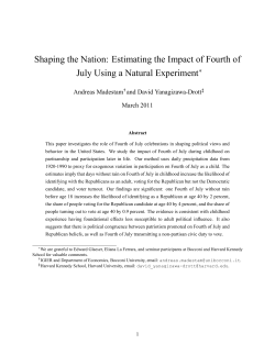 Shaping the Nation: Estimating the Impact of Fourth of July