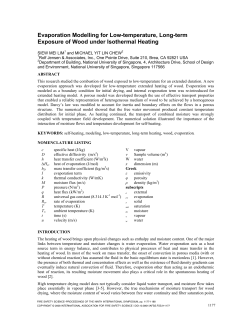 Evaporation Modelling for Low-temperature, Long-term