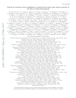 Search for neutrinos from annihilation of captured low