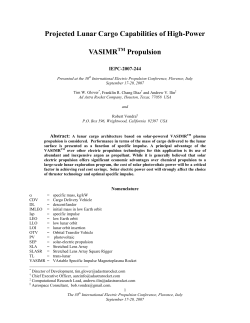 Projected Lunar Cargo Capabilities of High