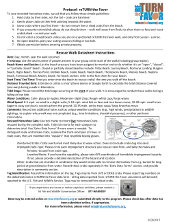 Protocol- reTURN the Favor Rescue Walk Datasheet Instructions