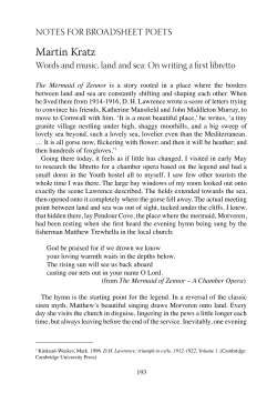 in Notes for Broadsheet Poet