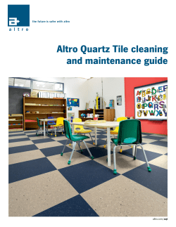 Altro Quartz Tile cleaning and maintenance guide