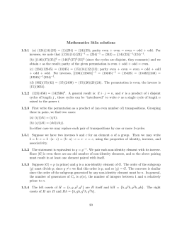Mathematics 343a solutions