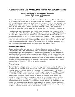 florida`s ozone and particulate matter air quality trends