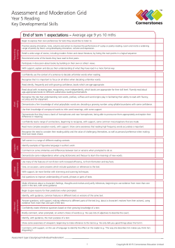 Assessment and Moderation Grid