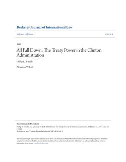 All Fall Down: The Treaty Power in the Clinton Administration
