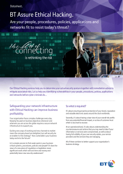 BT Assure Ethical Hacking Services - Overview