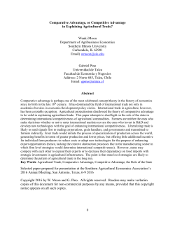 Comparative Advantage, or Competitive Advantage in Explaining