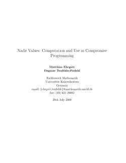 Nadir Values: Computation and Use in Compromise