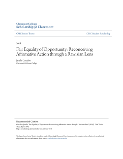 Fair Equality of Opportunity: Reconceiving Affirmative Action through