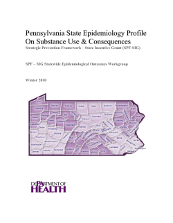 Pennsylvania State Epidemiology Profile on Substance Use and