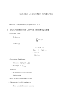 11 - Recursive Competitive Equilibrium