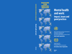 Mental health and work: Impact, issues and good practices