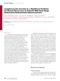 Lymphovascular Invasion Is a Significant Predictor for Distant