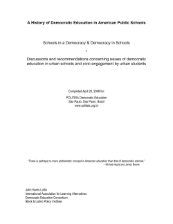 A History of Democratic Education in American Public Schools