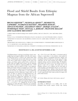 Flood and Shield Basalts from Ethiopia: Magmas