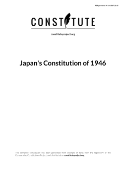 Japan`s Constitution of 1946