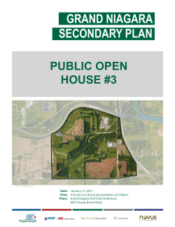 GRAND NIAGARA SECONDARY PLAN