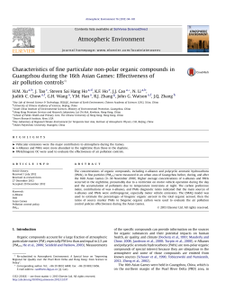 Characteristics of fine particulate non