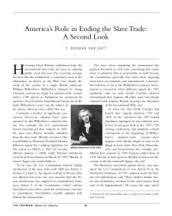 America`s Role in Ending the Slave Trade: A Second Look