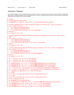 Lecture Notes #2 on Graphing in 3