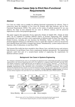 Misuse Cases Help to Elicit Non-Functional