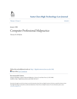 Computer Professional Malpractice