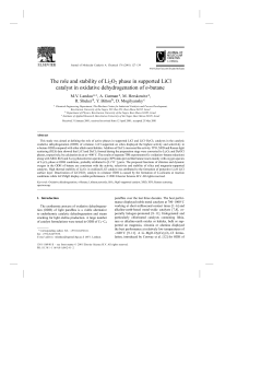 The role and stability of Li2O2 phase in supported LiCl catalyst in
