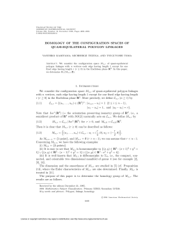 HOMOLOGY OF THE CONFIGURATION SPACES OF QUASI