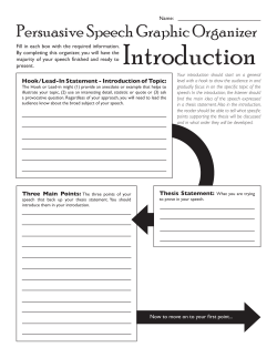 Persuasive Speech Graphic Organizer