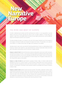 New Narrative Europe - European Commission