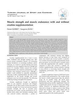 Muscle strength and muscle endurance: with and