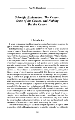 Some of the Causes, and Nothing But the Causes