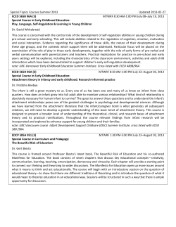 Summer 2013 Special Topics Courses